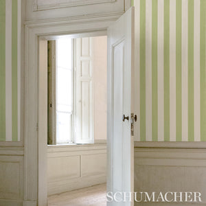 Schumacher Edwin Stripe Wide Wallpaper 5011901 / Lavender