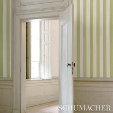 Load image into Gallery viewer, Schumacher Edwin Stripe Wide Wallpaper 5011909 / Leaf