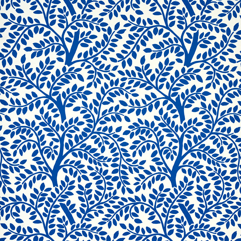 Schumacher Temple Garden II Wallpaper Blue | Fabric Bistro