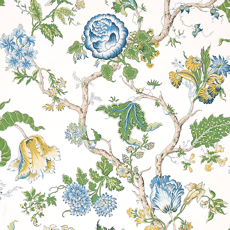 5011741  Burnell Butterfly, Blue - Schumacher Wallcovering