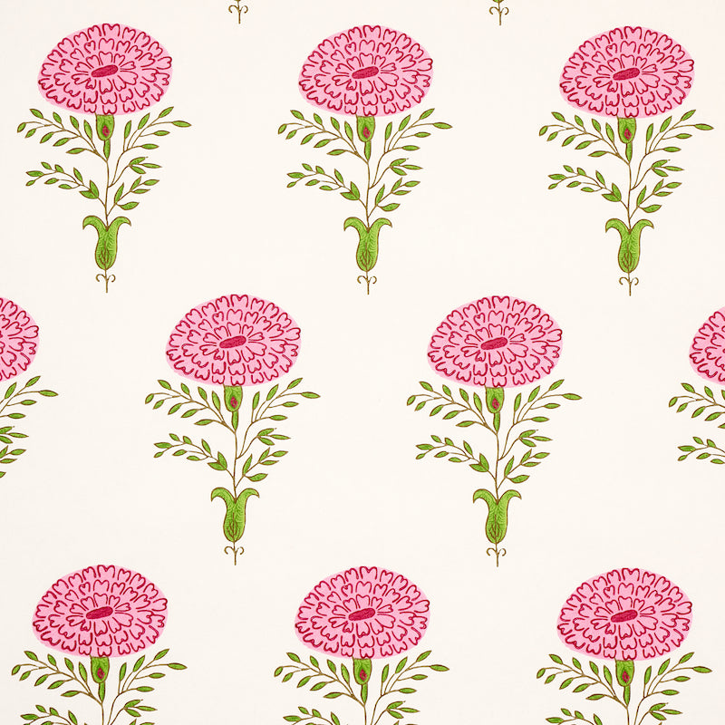 Schumacher Marigold Wallpaper 5012070 / Pink
