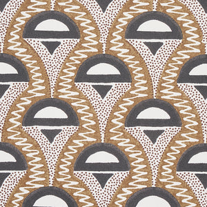 Schumacher Abelino Wallpaper 5012080 / Camel & Black