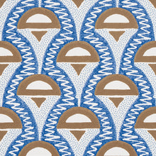 Load image into Gallery viewer, Schumacher Abelino Wallpaper 5012081 / Blue &amp; Brown