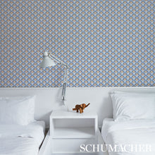Load image into Gallery viewer, Schumacher Abelino Wallpaper 5012081 / Blue &amp; Brown