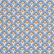 Load image into Gallery viewer, Schumacher Abelino Wallpaper 5012081 / Blue &amp; Brown