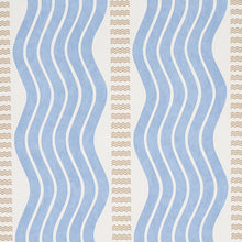 Load image into Gallery viewer, Schumacher Sina Stripe Wallpaper 5012122 / Blue