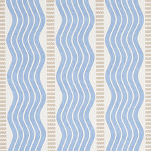 Load image into Gallery viewer, Schumacher Sina Stripe Wallpaper 5012122 / Blue