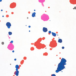 Schumacher Ink Splash Wallpaper 5012180 / Red & Blue