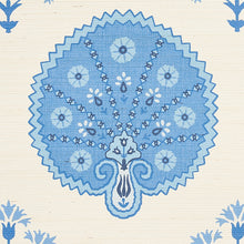 Load image into Gallery viewer, Schumacher Chamba Crown Sisal Wallpaper 5012282 / Blue