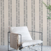 Load image into Gallery viewer, Schumacher Kudu Stripe Wallpaper 5012310 / Black
