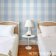 Load image into Gallery viewer, Schumacher Willa Check Large Wallpaper 5012350 / Chambray
