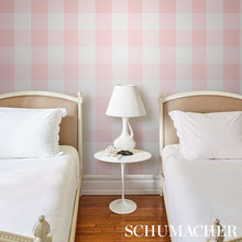 Load image into Gallery viewer, Schumacher Willa Check Large Wallpaper 5012354 / Pink