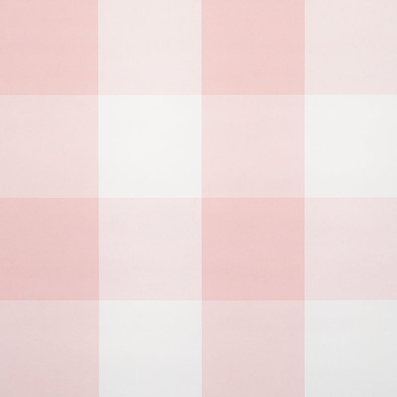 Schumacher Willa Check Large Wallpaper 5012354 / Pink