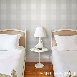 Schumacher Willa Check Large Wallpaper 5012358 / Birch