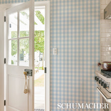 Load image into Gallery viewer, Schumacher Willa Check Wallpaper 5012360 / Chambray