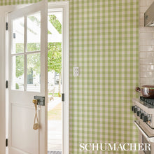 Load image into Gallery viewer, Schumacher Willa Check Wallpaper 5012362 / Leaf