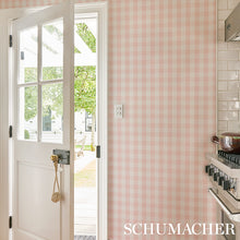 Load image into Gallery viewer, Schumacher Willa Check Wallpaper 5012364 / Pink