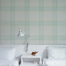 Load image into Gallery viewer, Schumacher Minerva Plaid Wallpaper 5012370 / Peacock