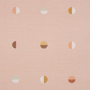 Schumacher Joshua Tree Hand Printed Sisal Wallpaper 5012443 / Petal