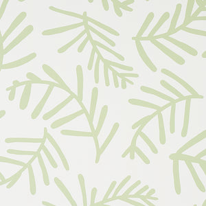 Schumacher Tiah Cove Wallpaper 5012450 / Sage Leaf
