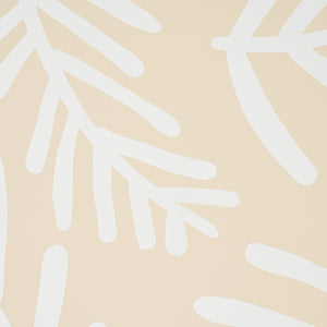 Schumacher Tiah Cove Wallpaper 5012452 / Ivory On Natural