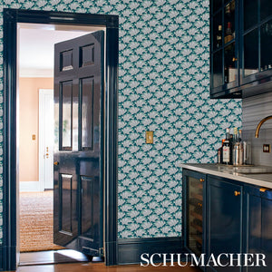 Schumacher Gotham Swing Wallpaper 5012531 / Sage