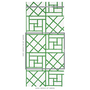 Schumacher Trellis Wallpaper 5012571 / Safari Green