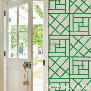 Schumacher Trellis Wallpaper 5012571 / Safari Green