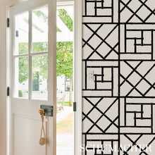 Load image into Gallery viewer, Schumacher Trellis Wallpaper 5012572 / Black