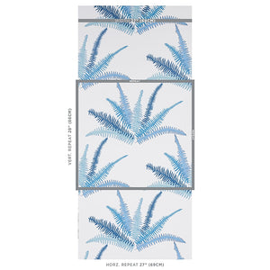 Schumacher Canyon Ferns Wallpaper 5012620 / Lagoon