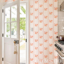 Load image into Gallery viewer, Schumacher Agave Stripe Wallpaper 5012682 / Grapefruit