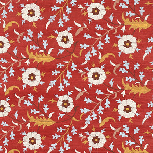 Schumacher Floralia Sisal Wallpaper 5012832 / Garnet