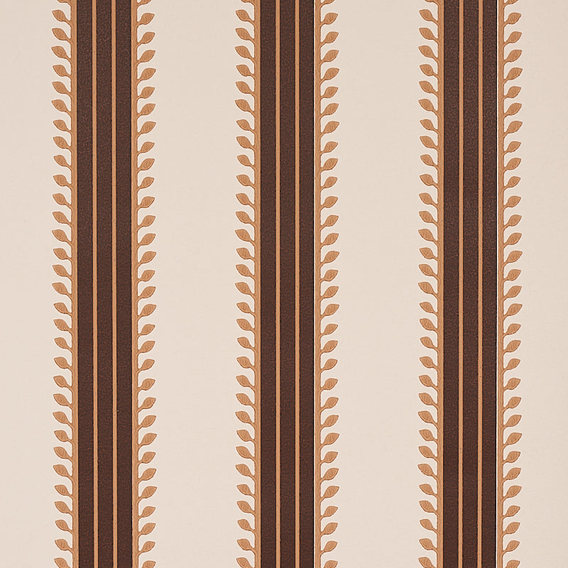 Schumacher Etruscan Stripe Wallpaper 5012850 / Brown