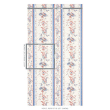 Load image into Gallery viewer, Schumacher Elena Paisley Stripe Wallpaper 5012891 / Blue