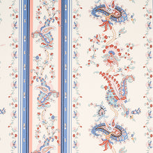 Load image into Gallery viewer, Schumacher Elena Paisley Stripe Wallpaper 5012891 / Blue