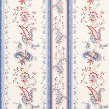 Load image into Gallery viewer, Schumacher Elena Paisley Stripe Wallpaper 5012891 / Blue