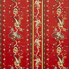 Load image into Gallery viewer, Schumacher Elena Paisley Stripe Wallpaper 5012892 / Pompeii