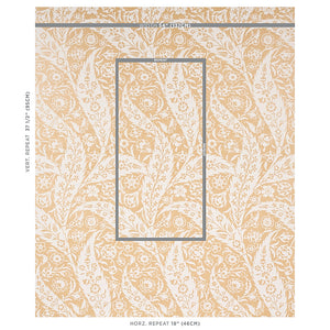 Schumacher Saz Paisley Wallpaper 5012900 / Ochre