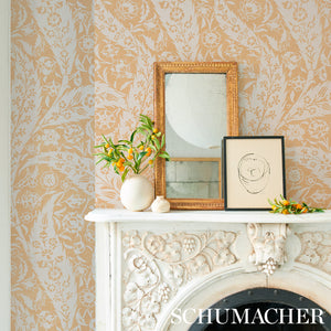 Schumacher Saz Paisley Wallpaper 5012900 / Ochre