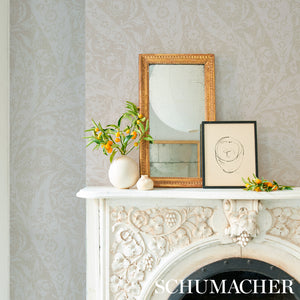 Schumacher Saz Paisley Wallpaper 5012901 / Ivory