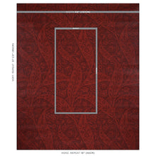 Load image into Gallery viewer, Schumacher Saz Paisley Wallpaper 5012902 / Burgundy