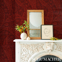 Load image into Gallery viewer, Schumacher Saz Paisley Wallpaper 5012902 / Burgundy