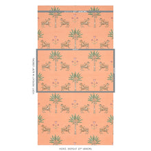 Load image into Gallery viewer, Schumacher Tiger Palm Wallpaper 5012920 / Crimson On Peach