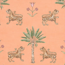 Load image into Gallery viewer, Schumacher Tiger Palm Wallpaper 5012920 / Crimson On Peach