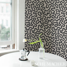 Load image into Gallery viewer, Schumacher Riley Wallpaper 5012930 / Soft Black
