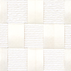 Schumacher Textured Check Wallpaper 5012970 / White