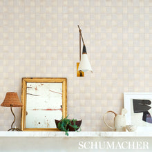 Load image into Gallery viewer, Schumacher Textured Check Wallpaper 5012970 / White