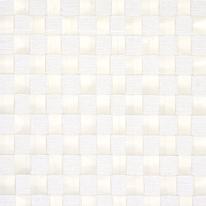 Schumacher Textured Check Wallpaper 5012970 / White