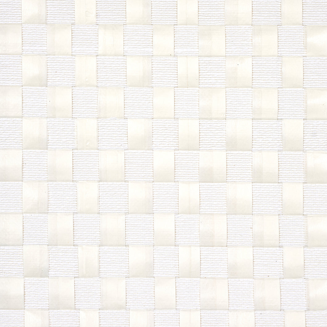 Schumacher Textured Check Wallpaper 5012970 / White