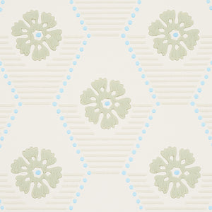 Schumacher Hive Bloom Wallpaper 5013160 / Sage